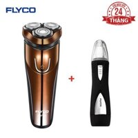 Combo Máy Cạo Râu Flyco 3 Lưỡi Kép Kháng Nước FS371VN & Máy Tỉa Lông Mũi FS7805VN