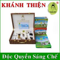 COMBO Máy Cứu Ngải Khánh Thiện (hộp gỗ cắm điện trực tiếp), 1 thuốc viên, 1 thuốc bột- Xoá bỏ nỗi lo xương khớp