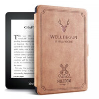 Combo Máy Đọc Sách Kindle Paperwhite Gen 10th 8GB - Màu Đen và Bao da WELL BEGUN Màu vàng - Hàng Chính Hãng