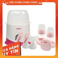 Combo máy hút sữa rozabi compact, máy hâm rozabi cảm ứng 5 chức năng