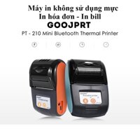 COMBO Máy in nhiệt PT 210 Bluetooth kèm giấy để in bill kết nối điện thoại- PT210