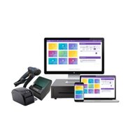 Combo Máy in tem mã vạch + Máy quét mã vạch + Máy in bill + Két Mini + PM Spa