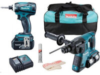 Combo máy khoan bê tông vặn vít Makita DLX2071PM1