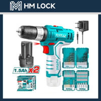 COMBO MÁY KHOAN BÚA PIN 12V TOTAL KÈM BỘ 45 TUA VÍT, BỘ 16 MŨI KHOAN - HÀNG CHÍNH HÃNG - TOSLI23022