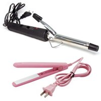 COMBO Máy là tóc mini + Máy làm xoăn tóc mini  shop khobansilc
