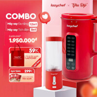 Combo Máy Làm Sũa Hạt Lazychef 12in1 LC03SH + Máy Xay Cầm Tay Mini Lazychef 3in1 LC01ST, Bảo Hành Chính Hãng 12 Tháng.