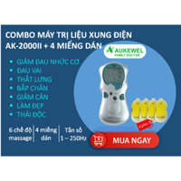 Combo Máy massage AUKEWEL AK-2000II Dr Family New + 4 Miếng dán xung điện AUKEWEL