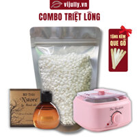 Combo Máy Náu Sáp Wax Nóng Chuyên Dụng Pro200 Giúp Sáp Mau Tan Chảy, An Toàn Tiện Lợi Cho Triệt Lông Tại Nhà Và Spa