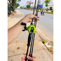 Combo Máy ngang Pioneer + Cần Hunting Black 2 đọt 2m1 Câu Lure Bạo Lực ( Tặng Nhái Hơi )