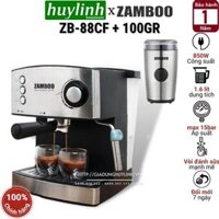 Combo Máy pha cà phê Espresso Zamboo ZB-88CF  máy xay cà phê Zamboo ZB-100GR- Hàng Chính Hãng