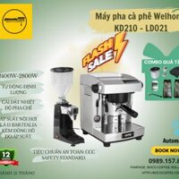 COMBO Máy Pha Cà Phê Espresso WELHOME KD210 WPM - MÁY XAY TỰ ĐỘNG LD021