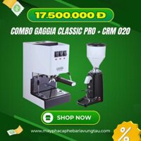 Combo Máy Pha Cà Phê Gaggia Classic Pro – Máy Xay CRM 020
