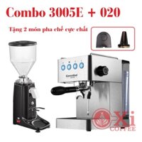 Combo máy pha cà phê Gemilai CRM 3005E và máy xay 020