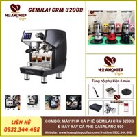 Combo máy pha cà phê gemilai crm3200b và máy xay cà phê casalano 600