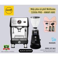 COMBO MÁY PHA CÀ PHÊ GEMILAI 3200B PRO - AMALFI A80 BLACK EDITON