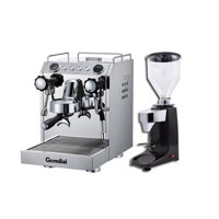 Combo máy pha cà phê Gemilai CRM 3145 và máy xay cà phê 021