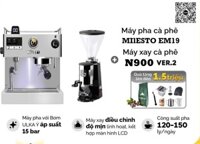 Combo máy pha cà phê Milesto M19 và máy xay N900