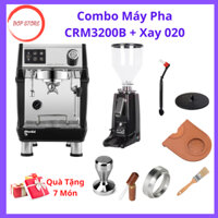 Combo Máy Pha Cafe Gemilai CRM3200B+ Xay 020