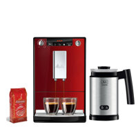 Combo Máy pha cafe tự động Melitta Caffeo Solo và Bình đánh sữa Melitta Cremio II