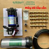 Combo máy phun sương 25 đầu béc phun làm mát tạo ẩm giảm nhiệt cho nhà ở quán ăn cà phê chuồng trại