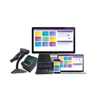 Combo Máy quét mã vạch + Máy in bill + Két mini