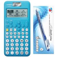 Combo Máy Tính CASIO FX-880BTG - Màu Xanh Biển  Hộp 20 Bút Bi 0.5 mm Treeden