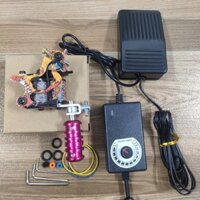 Combo : Máy xăm học viên Dragon + Biến điện 2A , bàn đạp , dây móc đã Setup