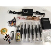Combo máy xăm +mực xăm da thật