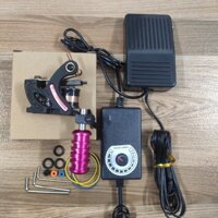 Combo : Máy xăm Trung Cấp + Biến điện , bàn đạp , dây móc