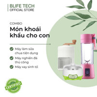 COMBO Máy Xay Sinh Tố Cầm Tay Đa Năng, Làm Sữa Chua Tự Động Lên Men, Máy Làm Đá Bào Bằng Tay