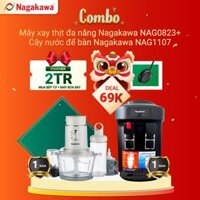 Combo Máy xay thịt đa năng Nagakawa NAG0823 + Cây nước nóng lạnh để bàn Nagakawa NAG1107