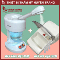 Combo Máy Xông Hơi Mặt DT03 Và Máy Hút Mụn Lucass Bảo Hành 12 Tháng Thẩm Mỹ Huyền Trang NANOCEE