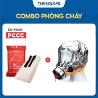 Combo mền chống cháy và mặt nạ chống khói TZL 30, sử dụng khi hỏa hoạn tại gia đình, công ty, chung cư - Thinksafe