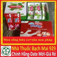 Combo men sống hữu cơ và sữa non pháp ecolife (hộp 30 gói) hỗ trợ bé ăn ngon,tiêu hoá tốt,miễn dịch khoẻ mạnh