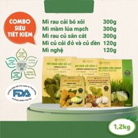 Combo mì rau củ Eatclean, mì rau củ giảm cân Organic, ít béo, ăn chay