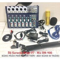 Combo mic thu âm BM900 Mixer f7 có bluetooth chân đế màng lọc dây livestream chế dây 1 ra 2 và zắc 3.5 lên 6.5 ♥️♥️
