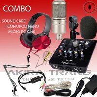 Combo Micro Takstar PC-K200 + Sound card Icon Upod Nano
