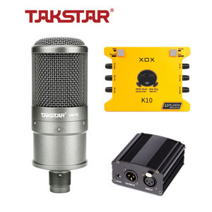 Combo micro Takstar SM-8B + Soundcard XOX K10