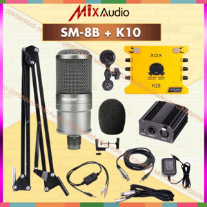 Combo micro Takstar SM-8B + Soundcard XOX K10