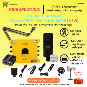 Combo micro Takstar SM-8B + Soundcard XOX K10