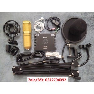 Combo Micro thu âm Ami BM-900, cound card XOX KS108