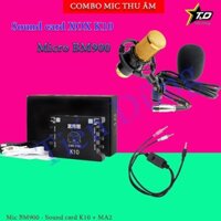 COMBO MICRO THU ÂM KARAOKE BM900 SOUND CARD XOX K10 DÂY LIVESTREAM MA2 - BỘ MIC THU ÂM ĐẦY ĐỦ