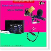 COMBO MICRO THU ÂM KARAOKE BM900 SOUND CARD XOX K10 DÂY LIVESTREAM MA2 - BỘ MIC THU ÂM ĐẦY ĐỦ