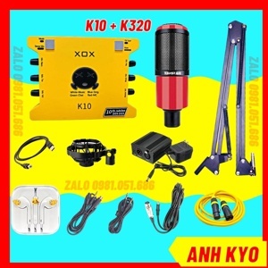 Combo micro thu âm Takstar PC K320, Soundcard K10