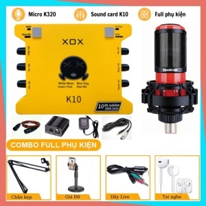 Combo micro thu âm Takstar PC K320, Soundcard K10