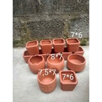 Combo mini 14 chậu mini đất nung và combo 10 chậu nhỏ đất nung