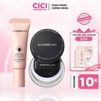 Combo Mini Kem nền Carslan dưỡng ẩm kiềm dầu 5g Và Phấn phủ CARSLAN kiềm dầu, chống nước lâu trôi 1g
