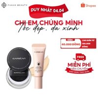 Combo Mini Kem nền Carslan dưỡng ẩm kiềm dầu 5g Và Phấn phủ CARSLAN kiềm dầu, chống nước lâu trôi 1g