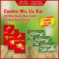 Combo Mix 3 Hộp Bánh Đậu Xanh 200gr và 3 Hộp Bánh Khảo