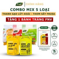 [COMBO MIX 5] TGL óc chó-chà bông-ức gà bịch 120g- Xoài- Thơm sấy Frusa 100g +Tặng bánh tráng bất kỳ